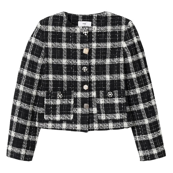 Mango  Check Tweed Jacket in XL - Picture 1 of 14